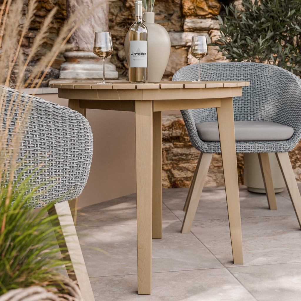 Roma FSC Sunray 80cm Bistro Set with 2 Sol Dining Chairs