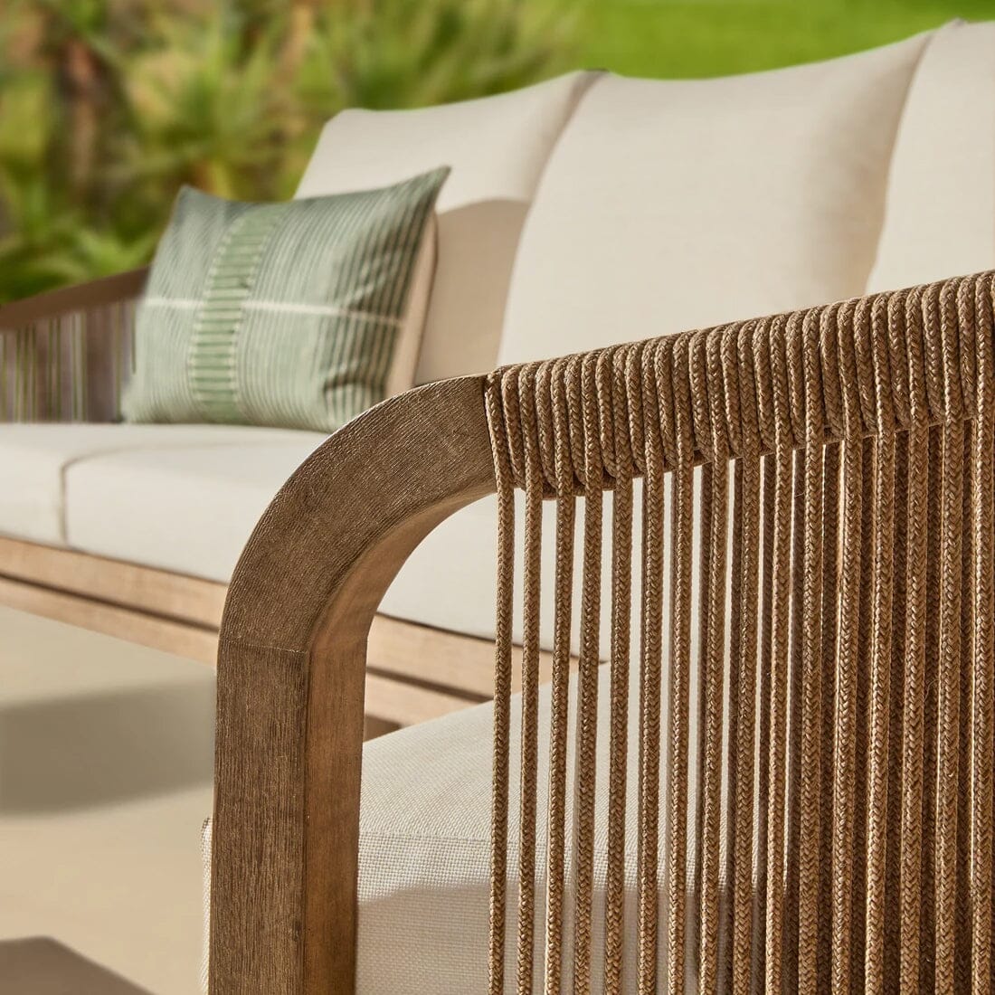 Shiro Wooden Garden Set with 3 Seater Sofa - 2 Shiro Armchairs & Nala Coffee Table