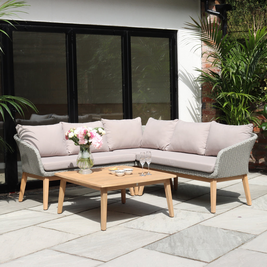 Sol 5 Seater Corner Lounge Set with Square Coffee Table