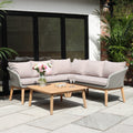 Sol 5 Seater Corner Lounge Set with Square Coffee Table