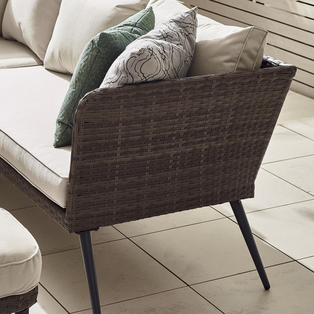 Seychelles Grey Rattan 9 Seat Corner Sofa Garden Dining Set