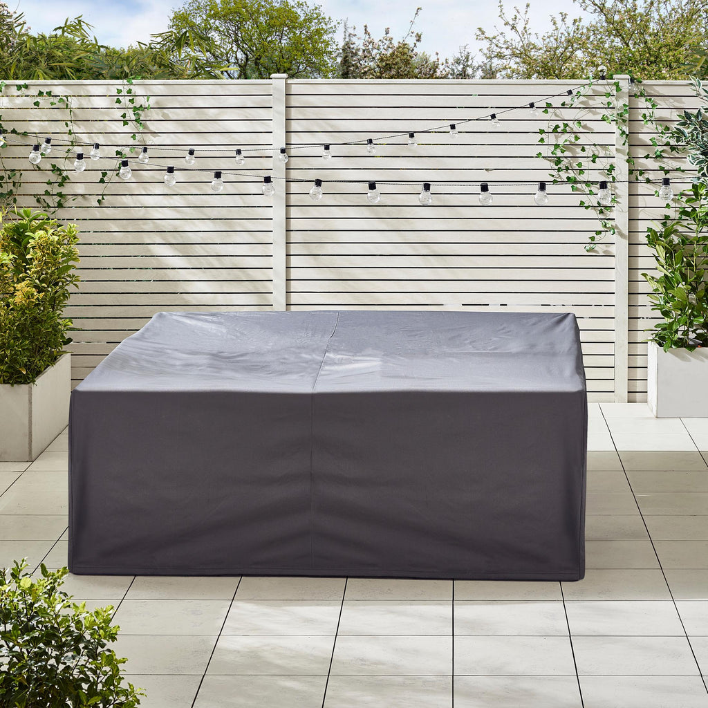 Seychelles Grey Rattan 9 Seat Corner Sofa Garden Dining Set