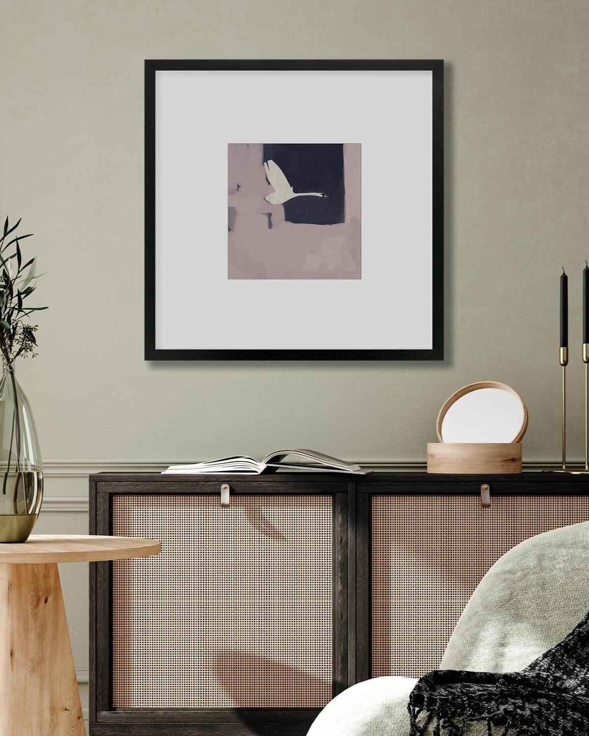 Swan In Flight Art Print