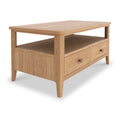 Albany Oak & Rattan 2 Drawer Coffee Table