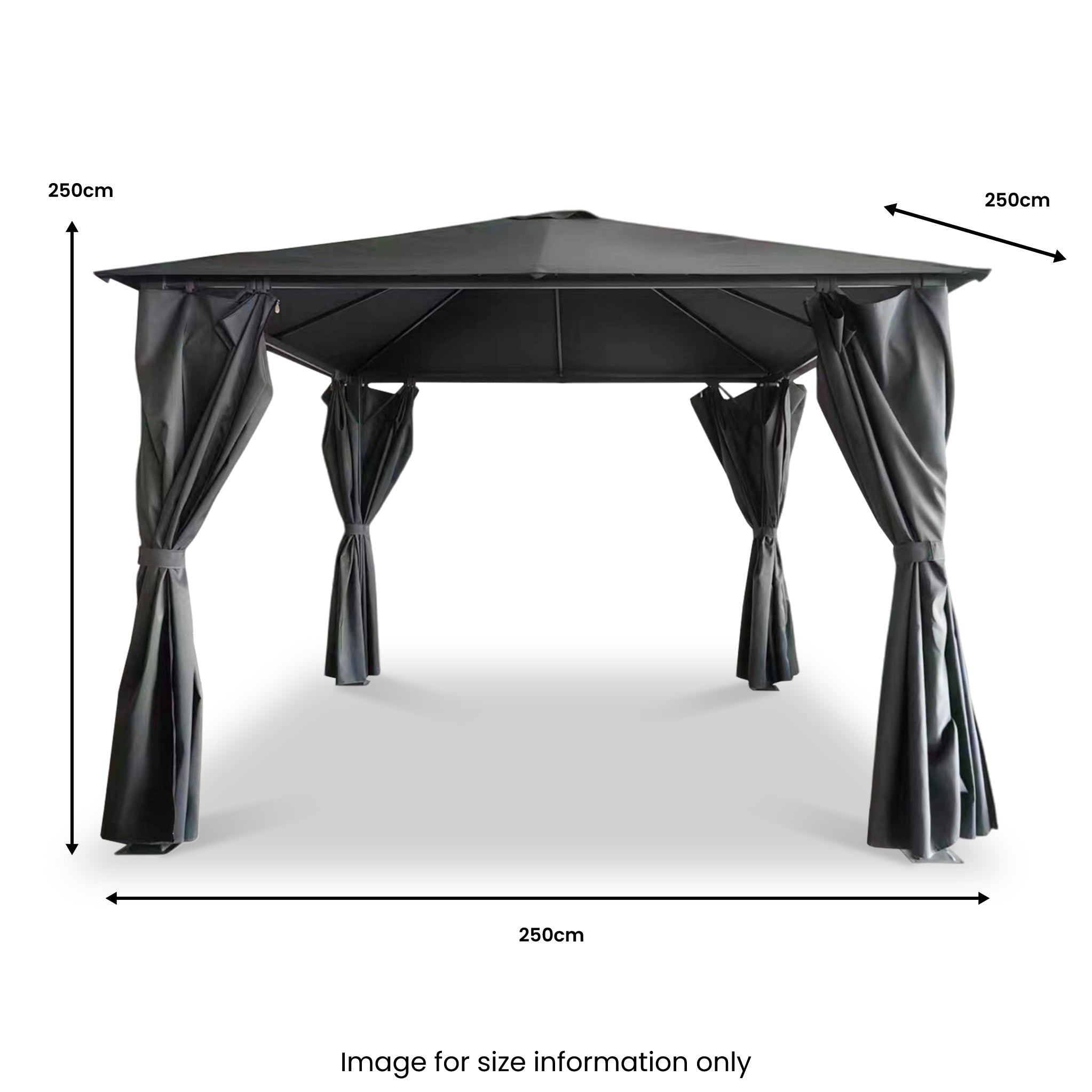 Titan 2.5m x 2.5m Galvanised Steel Gazebo