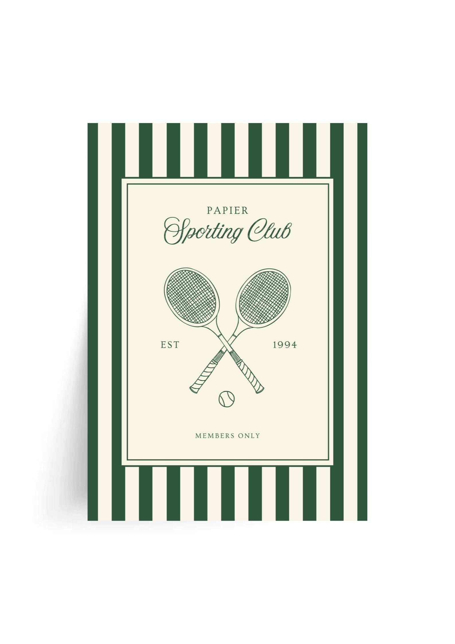 Sporting Club Tennis Print