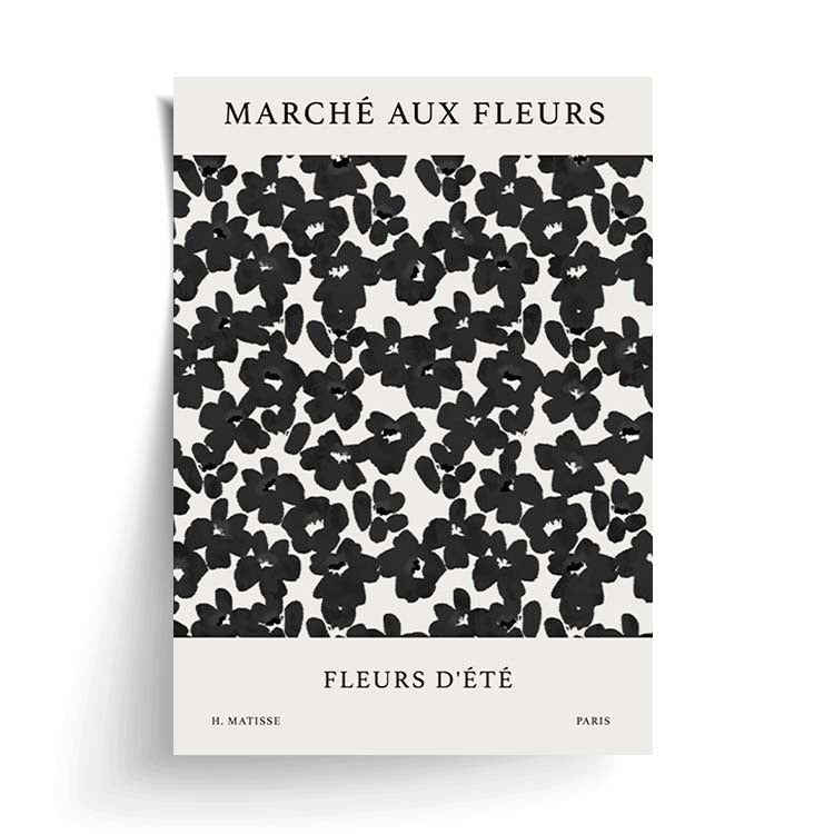 FRENCH FLEURS PRINT BLACK