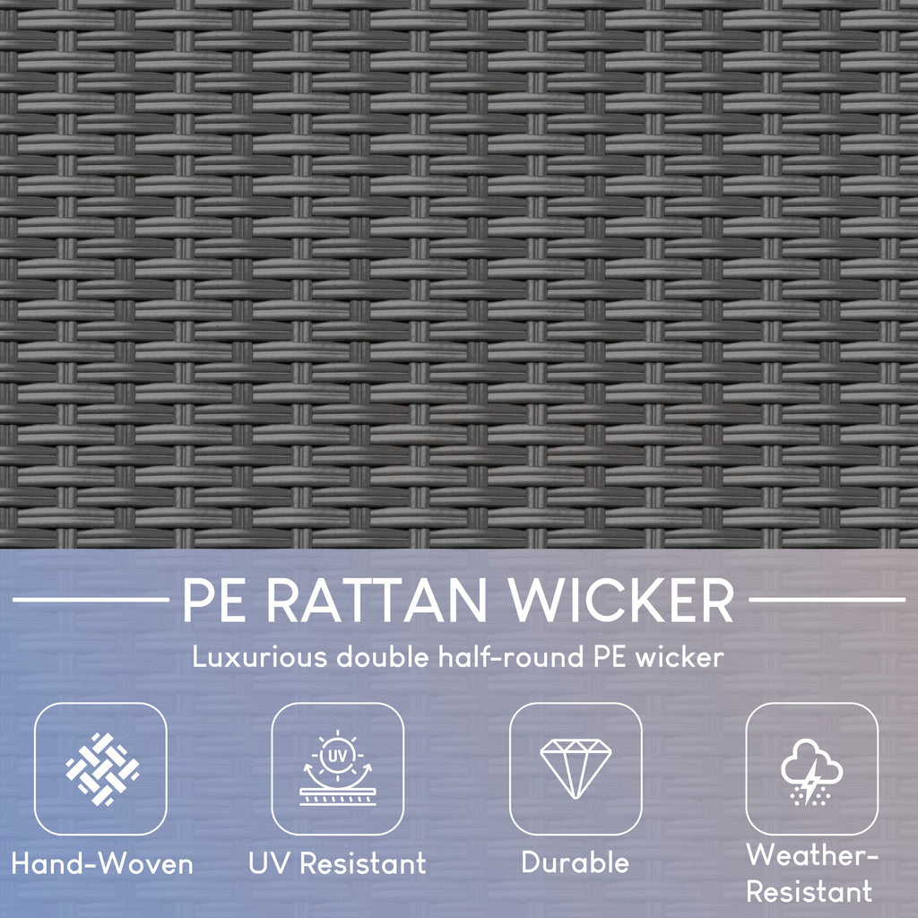 Islay 6 Seater Rattan Set, Grey
