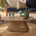 Willow Oval Garden Coffee Table - Brushed Light Acacia