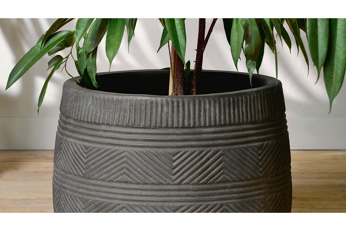Zadie Terracotta Planter - Grey - Large