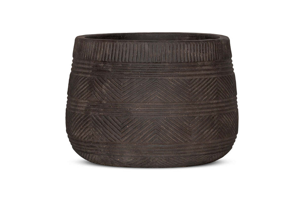 Zadie Terracotta Planter - Grey - Large