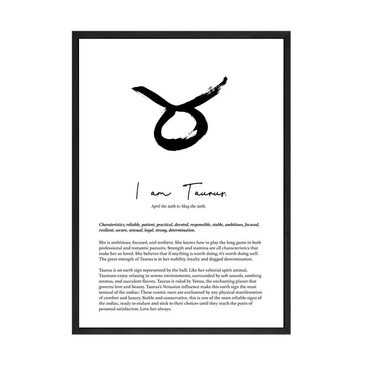 TAURUS STAR SIGN PRINT
