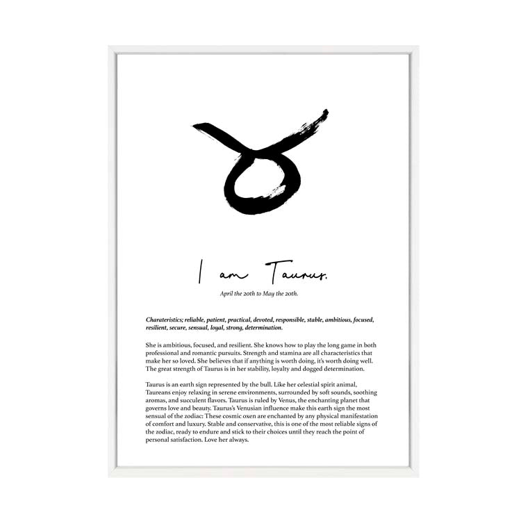 TAURUS STAR SIGN PRINT