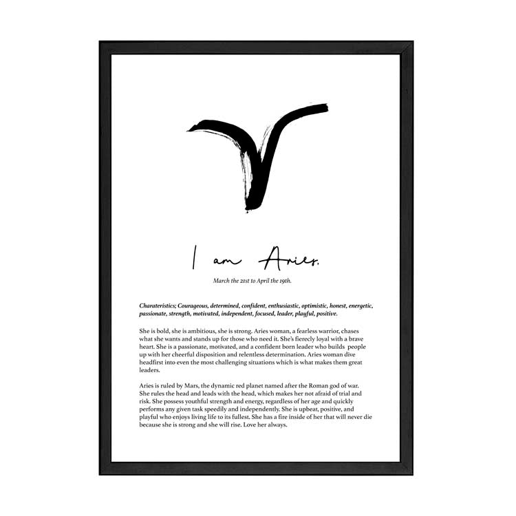 ARIES STAR SIGN PRINT