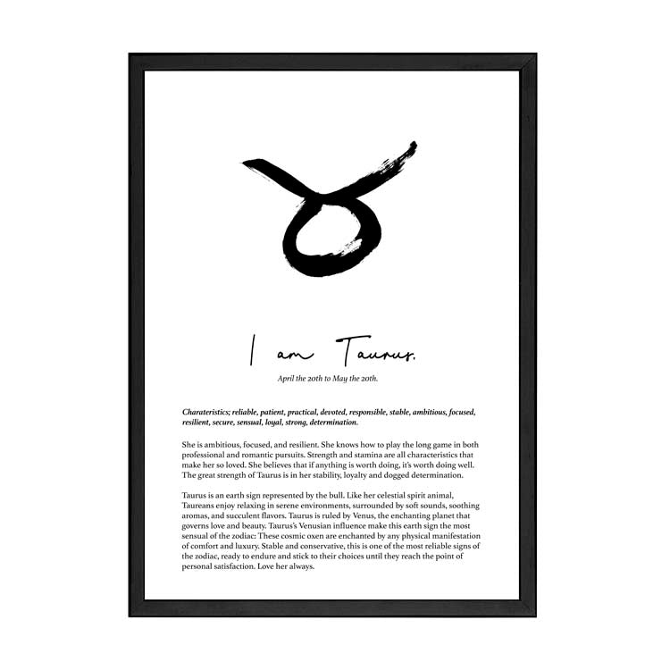 TAURUS STAR SIGN PRINT
