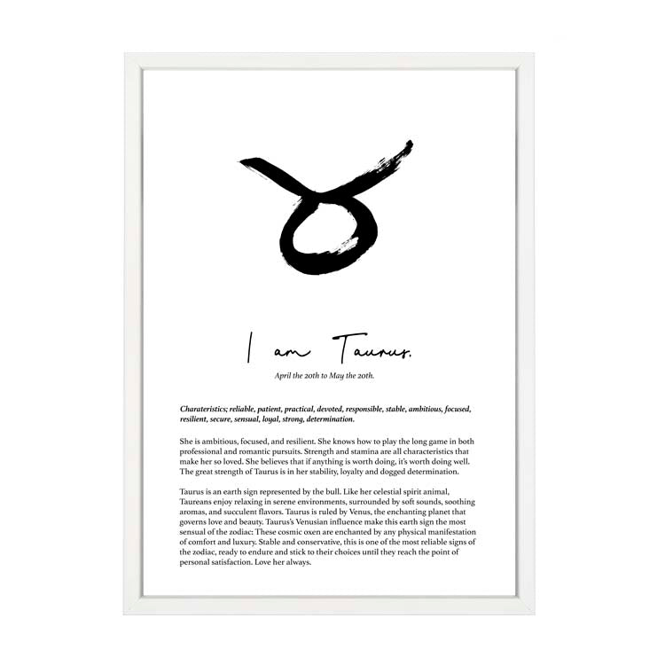 TAURUS STAR SIGN PRINT