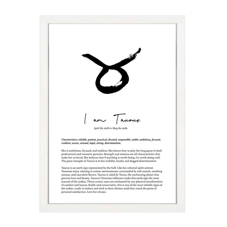 TAURUS STAR SIGN PRINT