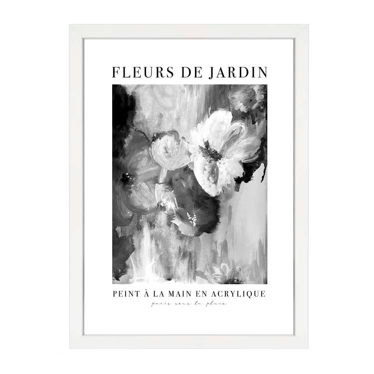 FLEURS DE JARDIN PRINT BLACK AND WHITE