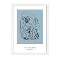 CUSTOM MINIMAL TURN YOUR KIDS ART INTO A PRINT BLUE