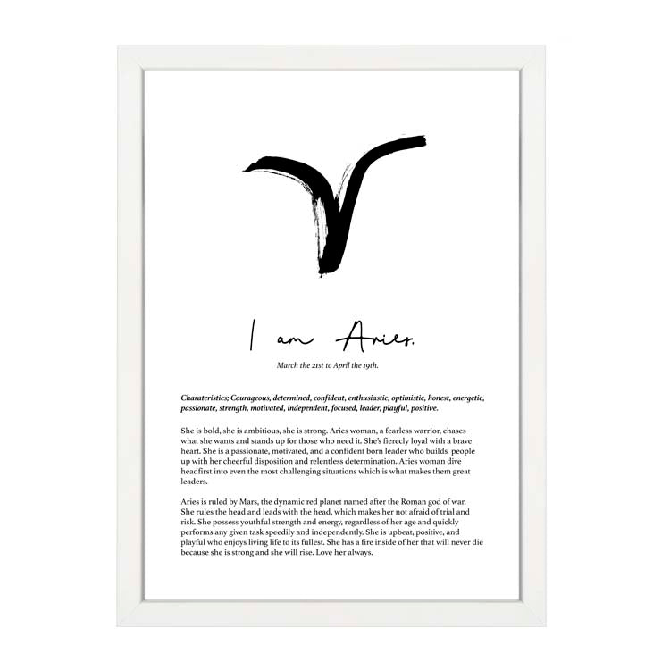 ARIES STAR SIGN PRINT