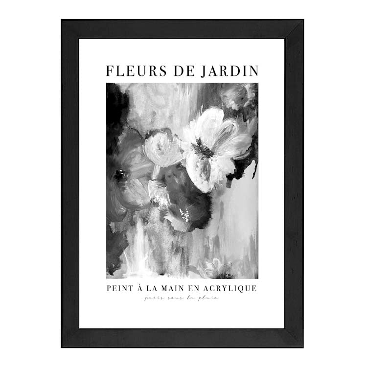 FLEURS DE JARDIN PRINT BLACK AND WHITE