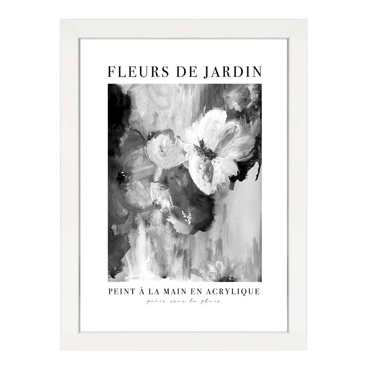 FLEURS DE JARDIN PRINT BLACK AND WHITE