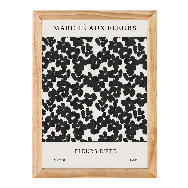 FRENCH FLEURS PRINT BLACK