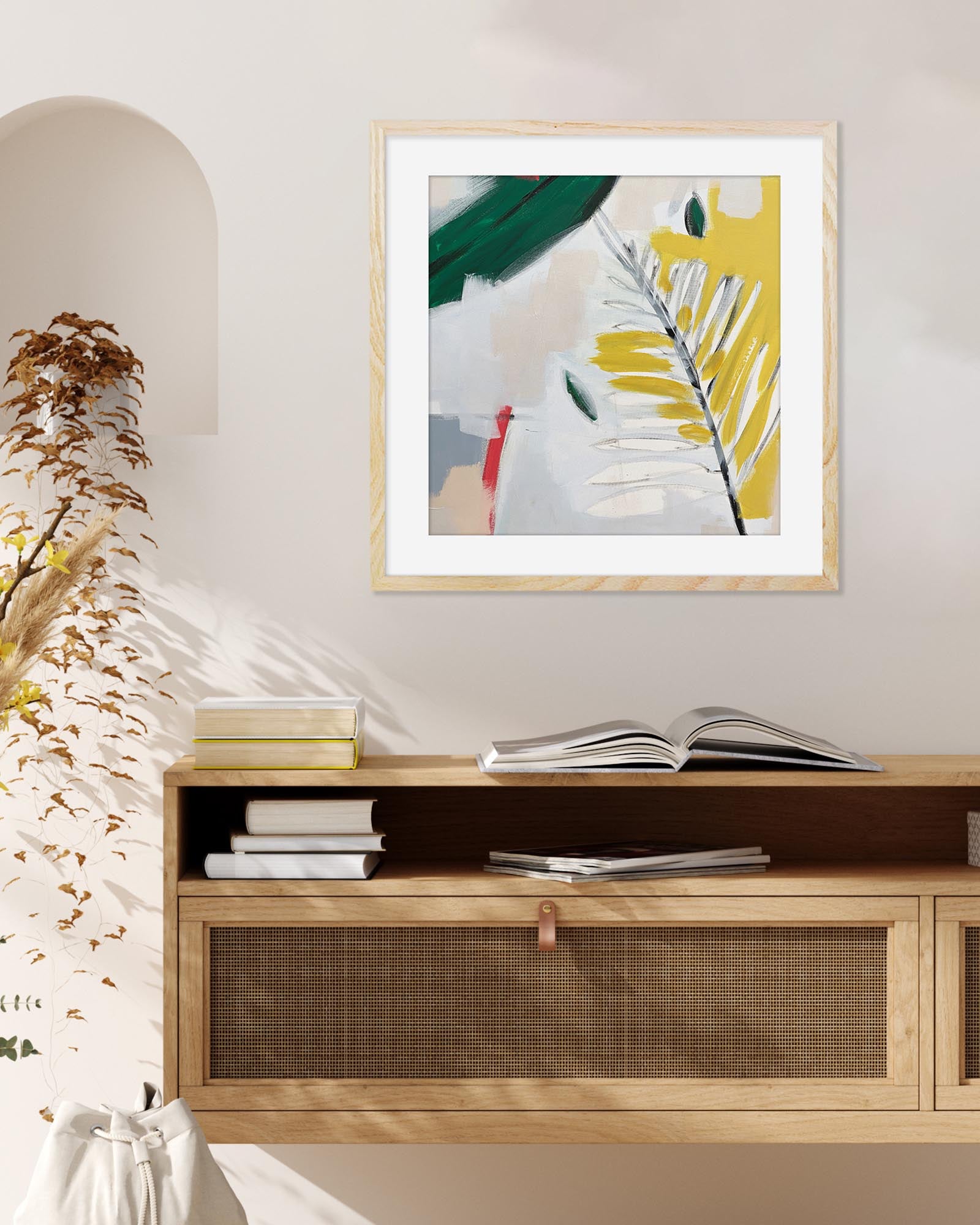 Botanical Jardin Square Art Print