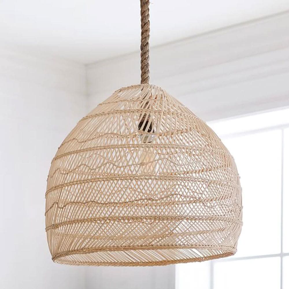 Lightsin Hand-woven Rattan Pendant Lamp for Dining Room Living Room