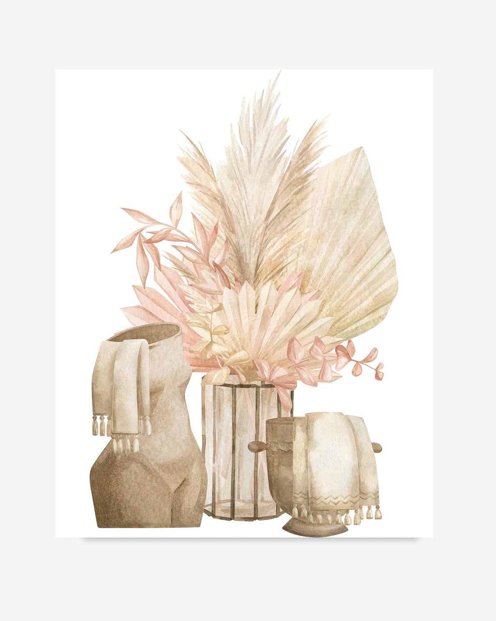 Pampas Watercolour Art Print