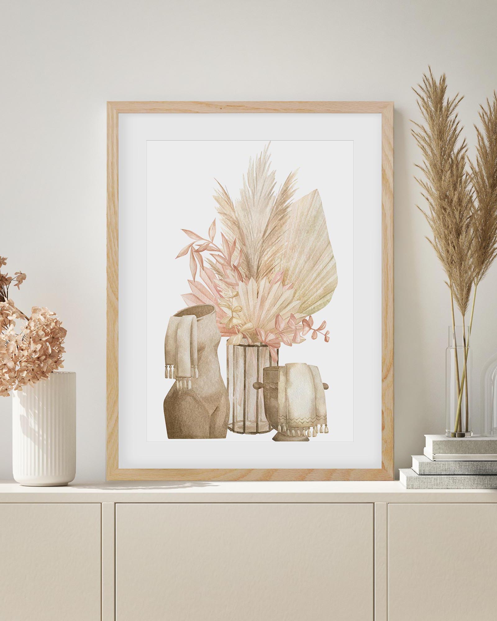 Pampas Watercolour Art Print