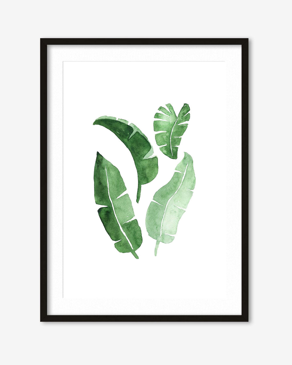 Watercolour Leaves Art Print