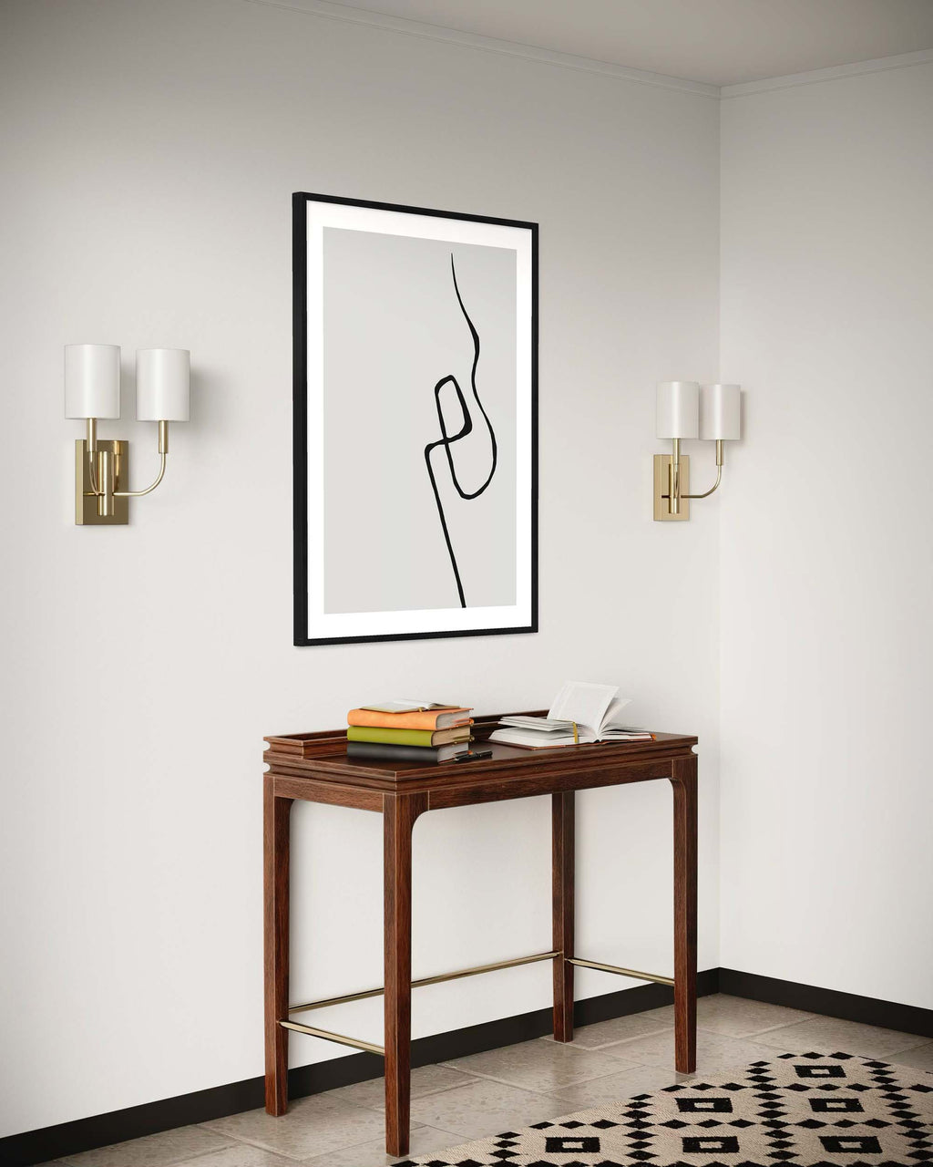 Modern Line Drawing 2 Art Print