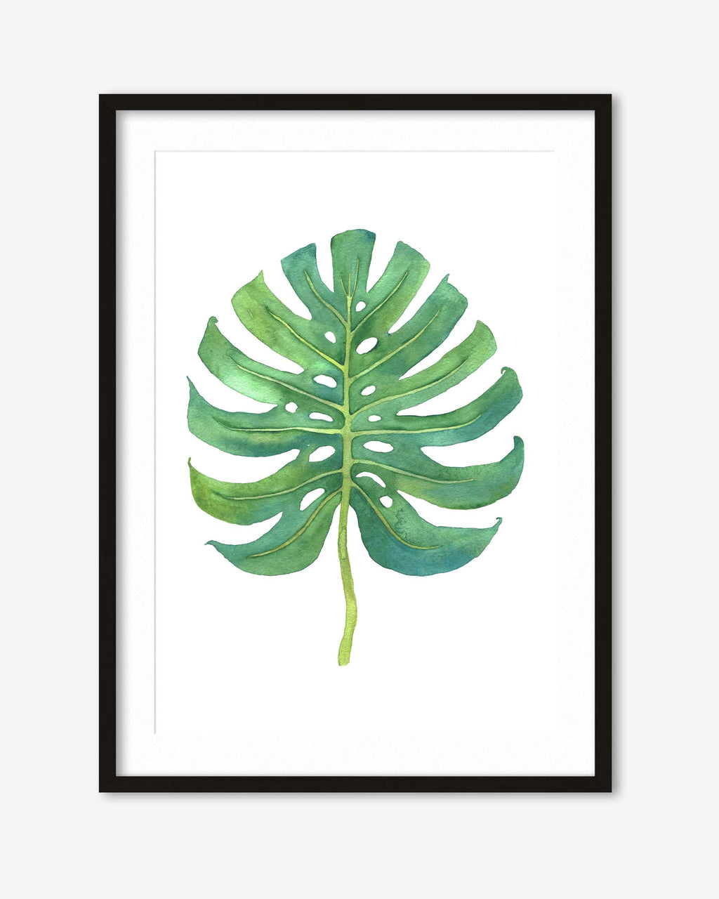 Watercolour Monstera Leaf Art Print