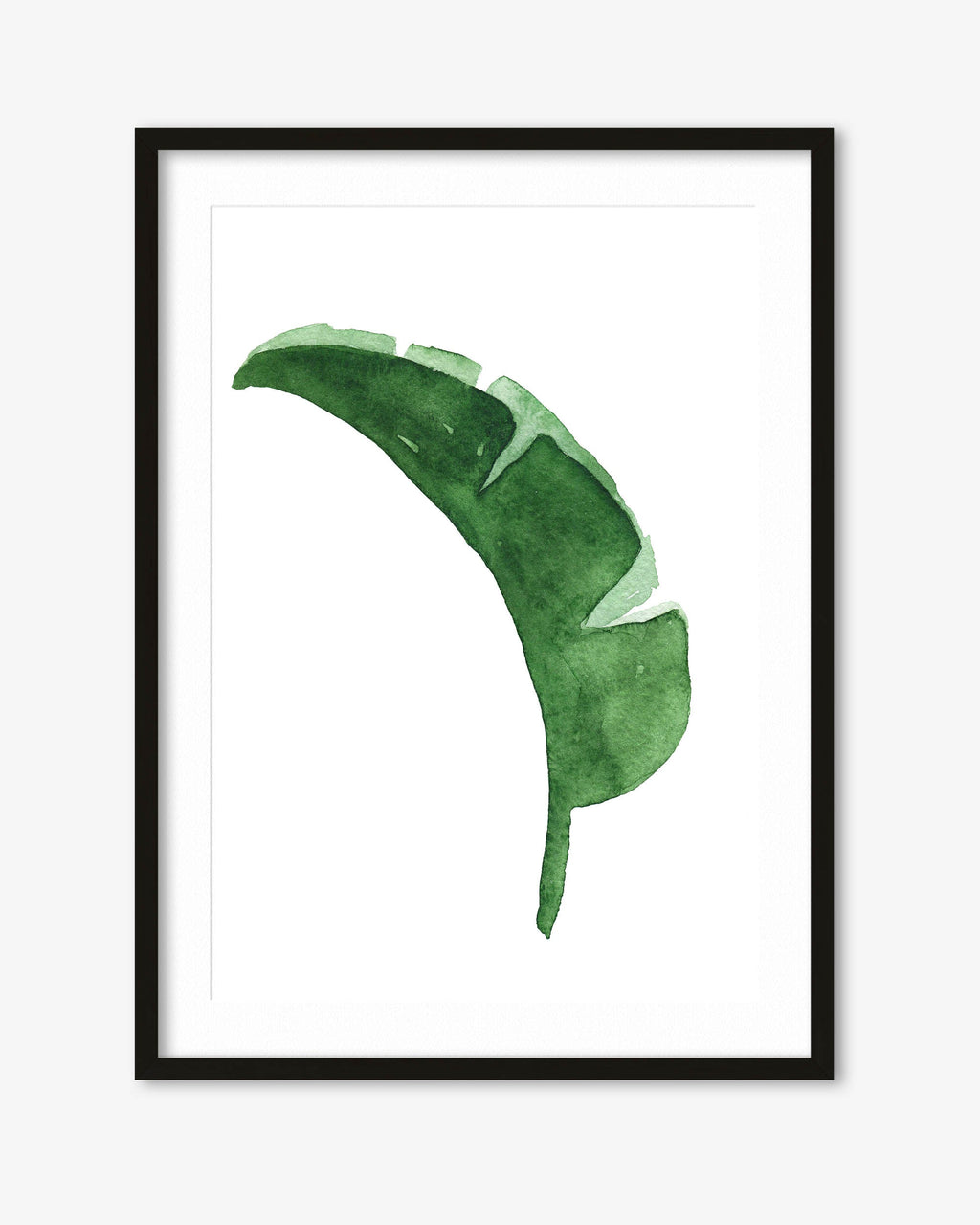 Watercolour Banana Leaf Art Print