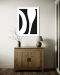 Black And White Abstract Lines Art Print