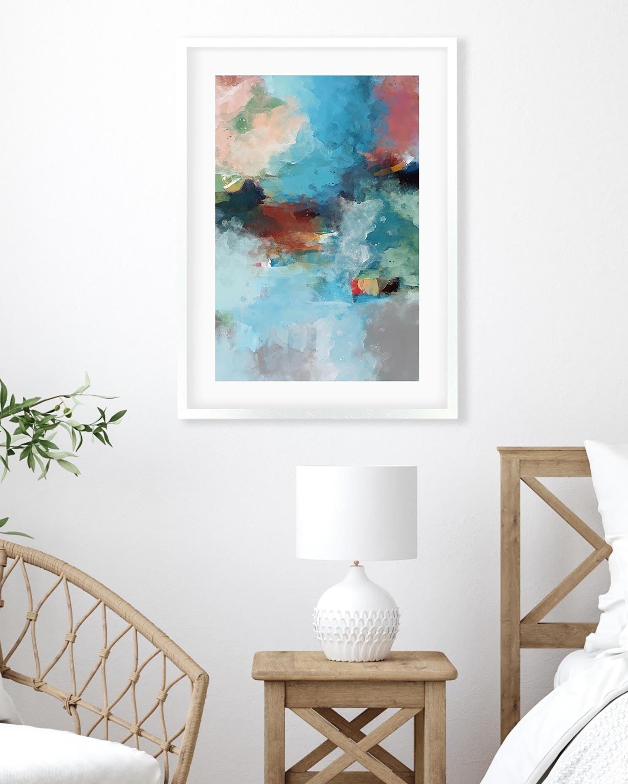 Blue Abstract Clouds Art Print