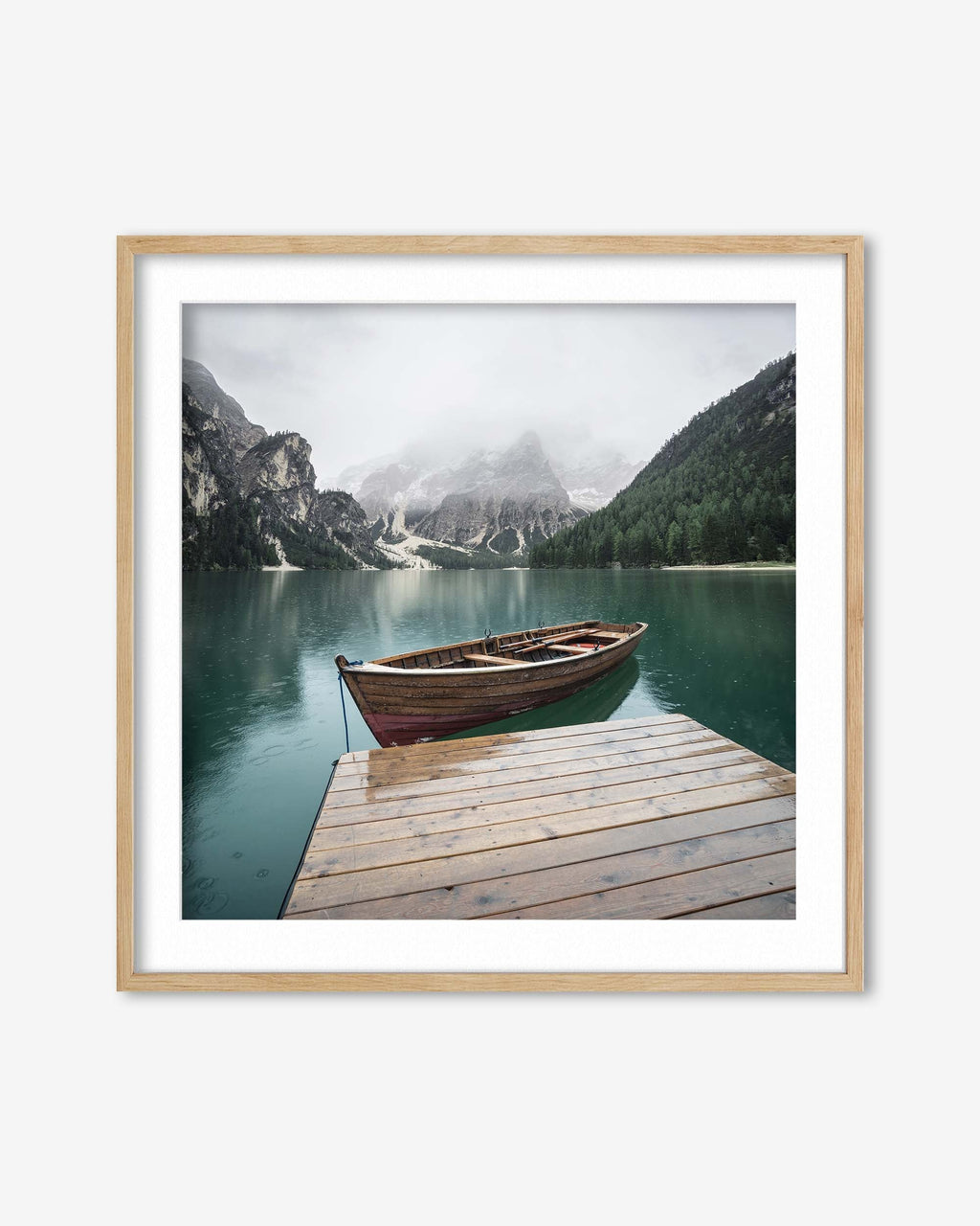 Boat In The Lake Wall Art Print