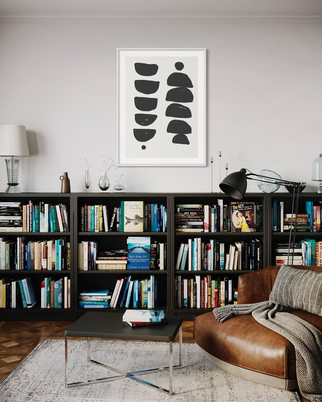 Monochrome Mid Century Art Print