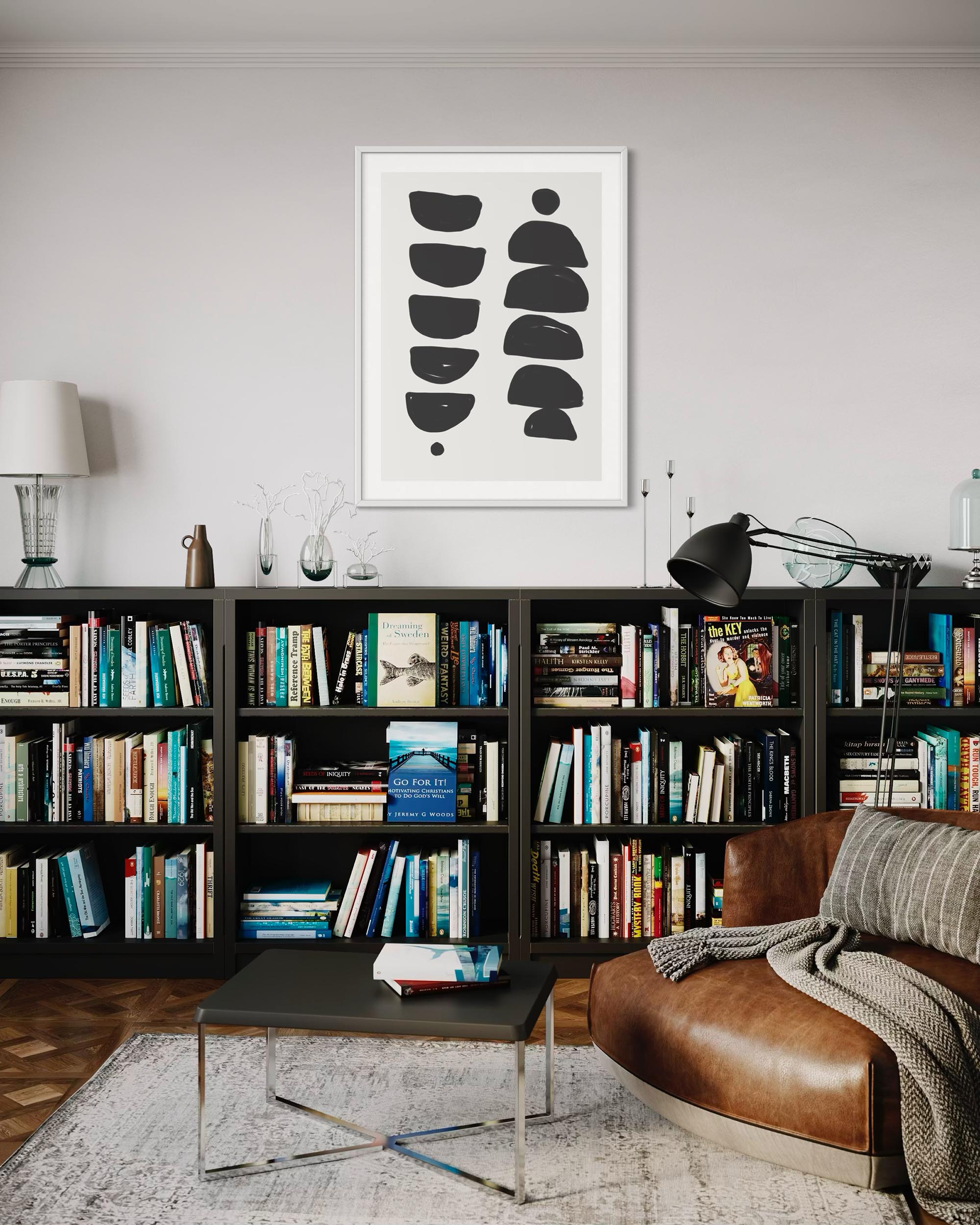 Monochrome Mid Century Art Print
