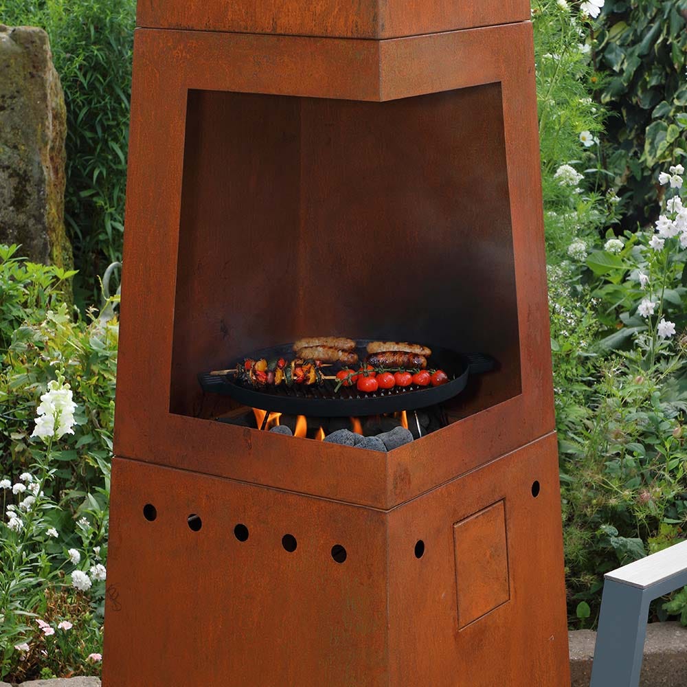 Casa Mia Tempo Gas Chiminea With Cooking Griddle