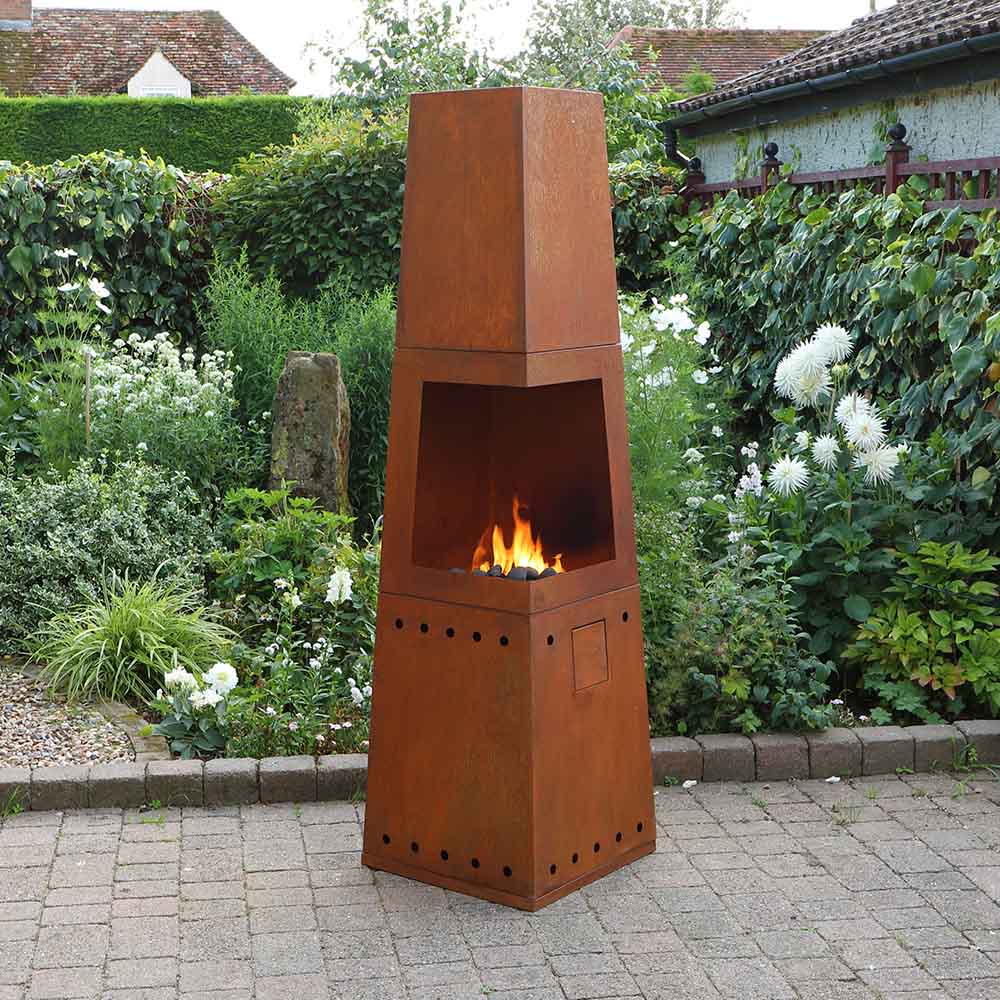 Casa Mia Tempo Gas Chiminea With Cooking Griddle