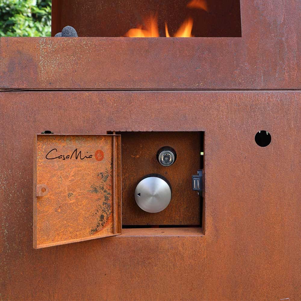 Casa Mia Tempo Gas Chiminea With Cooking Griddle