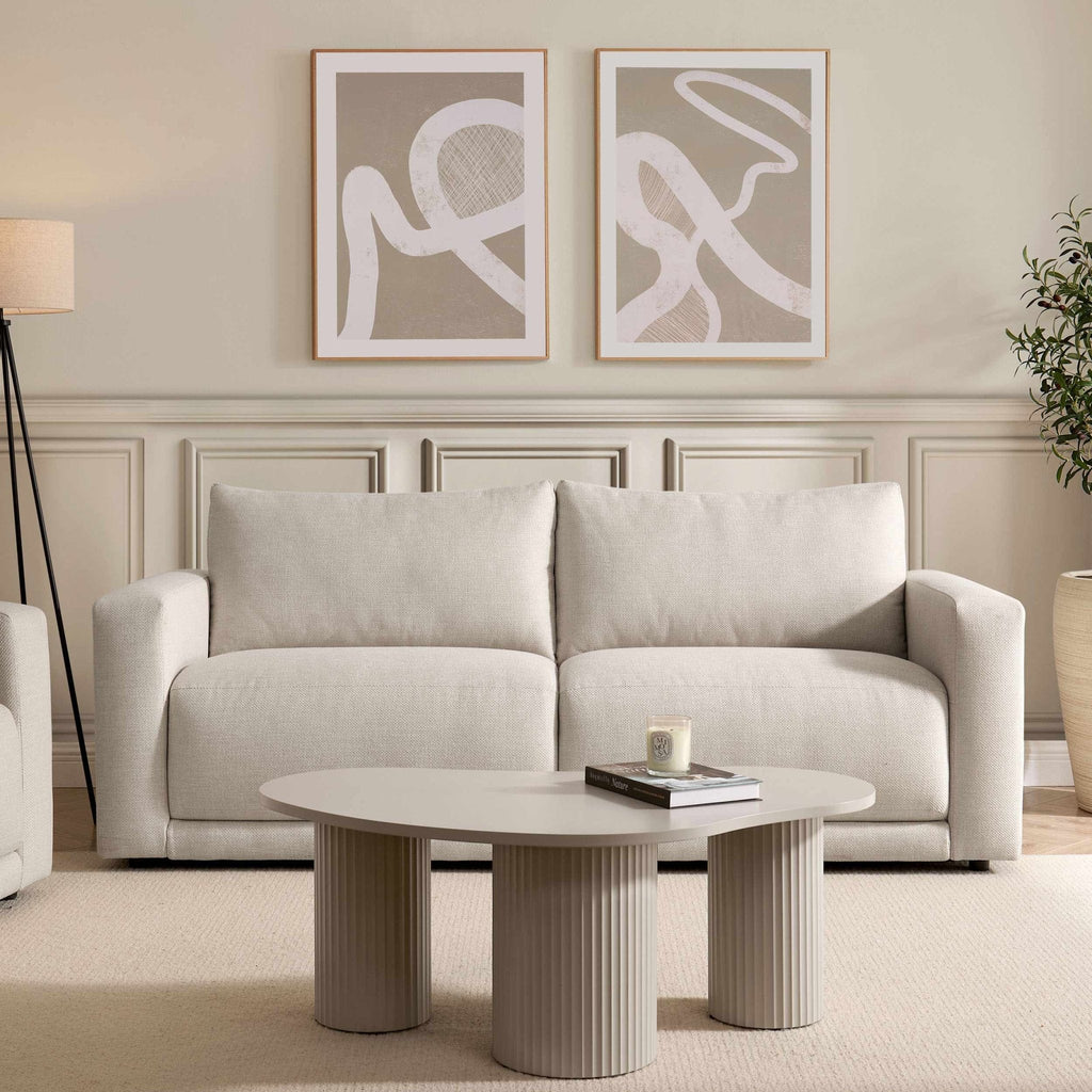 Evie Irregular Coffee Table - Taupe