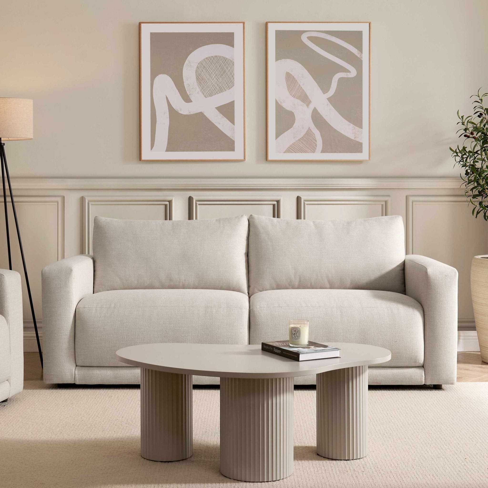 Evie Irregular Coffee Table - Taupe
