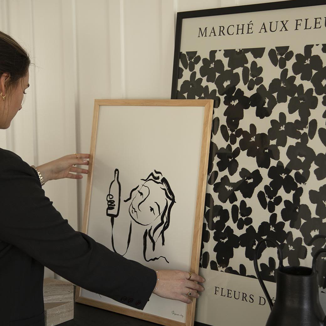 FRENCH FLEURS PRINT BLACK