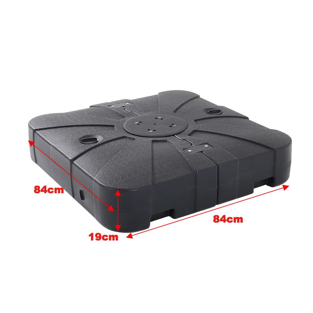 3 x 3 M Square Cantilever Parasol Outdoor Hanging Umbrella for Garden and Patio with Square Plastic Base