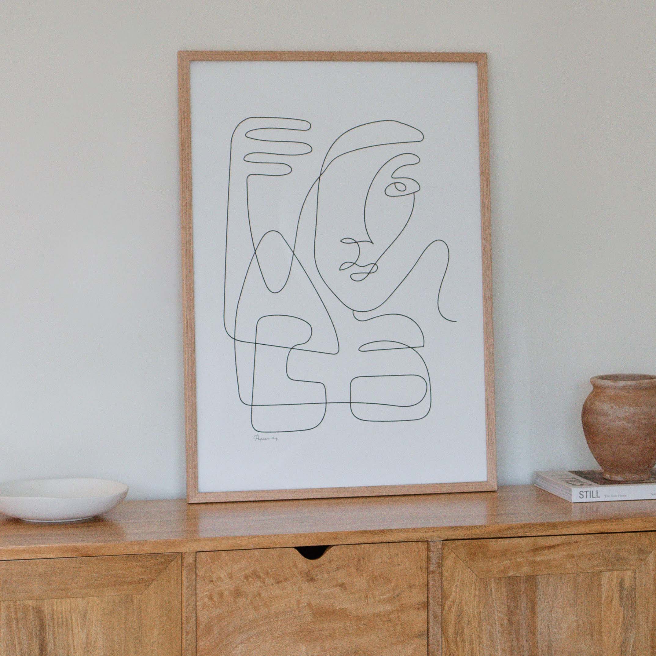 ABSTRACT FACES PRINT