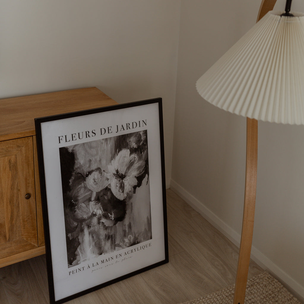 FLEURS DE JARDIN PRINT BLACK AND WHITE