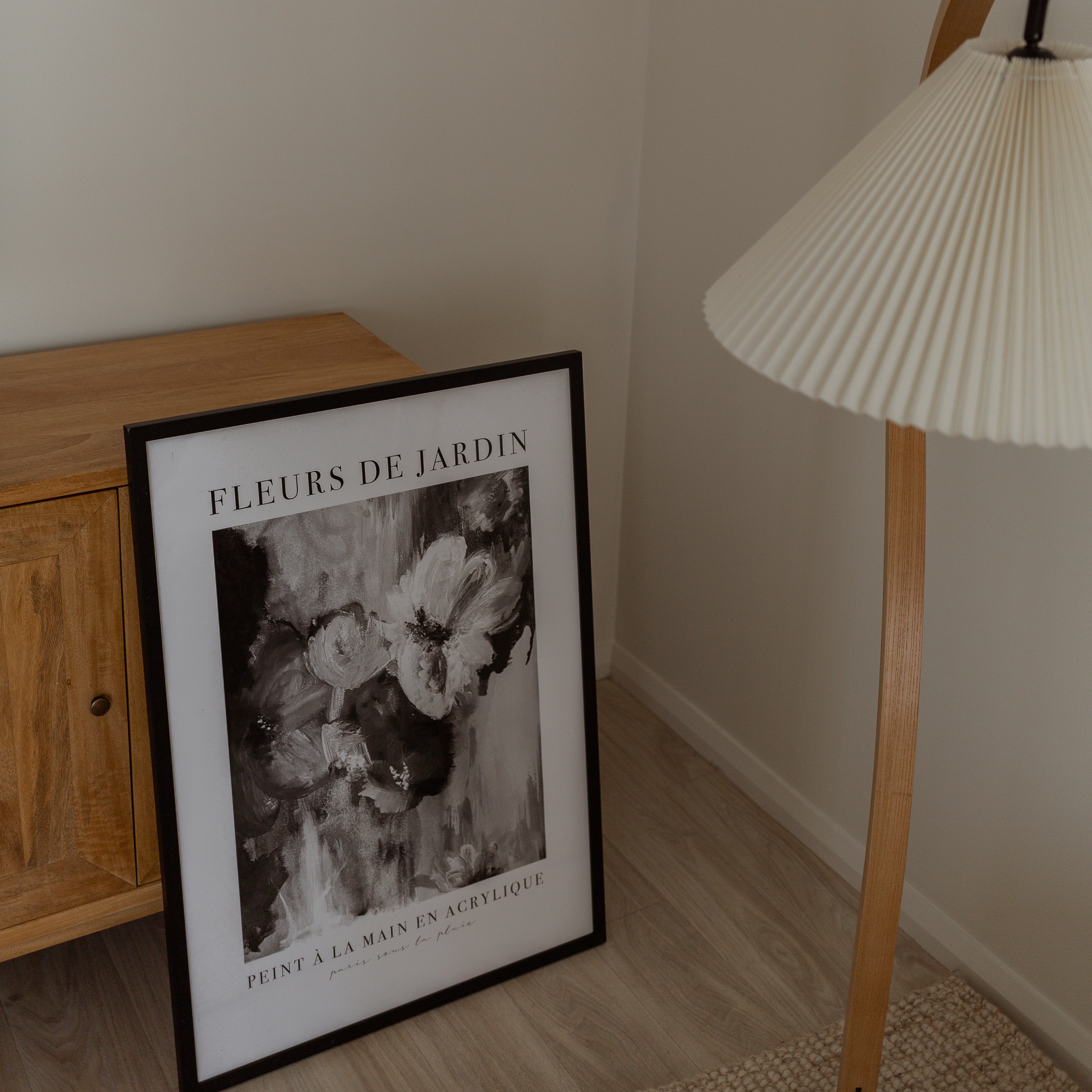 FLEURS DE JARDIN PRINT BLACK AND WHITE
